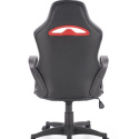 Halmar BERING fotel gabinetowy czarny / popielaty / czerwony