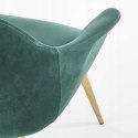 Halmar ELEGANCE 2 fotel wypoczynkowy tapicerka - ciemny zielony, nogi - złote Halmar ELEGANCE 2 fotel wypoczynkowy tapicerka - ciemny zielony, nogi - złote