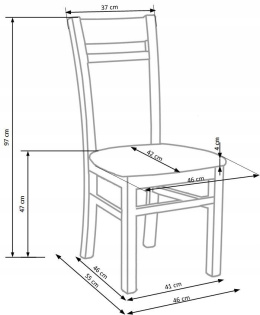 Halmar GERARD2 krzesło biały / tap: Inari 91