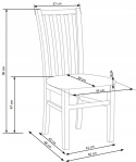 Halmar krzesło JACEK dąb sonoma / tap: MADRYT 121
