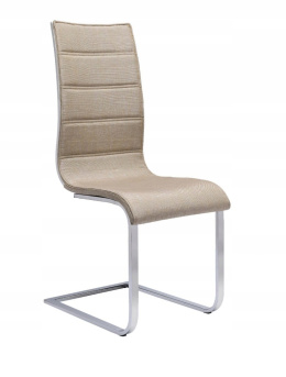 Halmar K104 krzesło beżowy/biały tkanina
