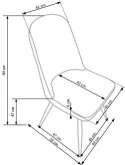 Halmar K214 krzesło popiel / dąb miodowy