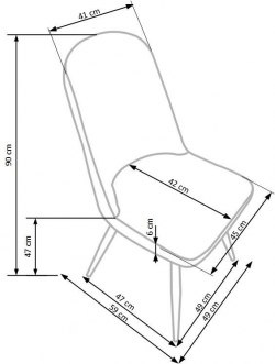 Halmar K214 krzesło popiel / dąb miodowy Halmar K214 krzesło popiel / dąb miodowy