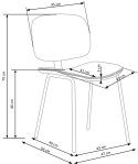 Halmar K278 krzesło popielaty / czarny Halmar K278 krzesło popielaty / czarny