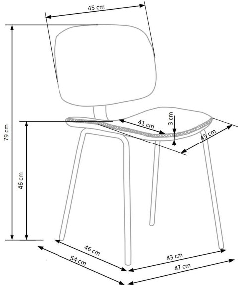 Halmar K278 krzesło popielaty / czarny Halmar K278 krzesło popielaty / czarny