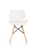 Halmar K281 krzesło biały / buk materiał: ekoskóra / drewno lite