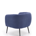Halmar LUSSO fotel wypoczynkowy ciemny niebieski