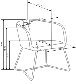 Halmar PIVOT fotel biało-popielaty tkanina+ekoskóra