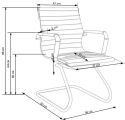 Halmar PRESTIGE SKID fotel gabinetowy czarny ekoskóra