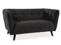 SIGNAL SOFA KANAPA CASTELLO 2 TAPICEROWANA TKANINA VELVET CZARNY BLUVEL 19 / DREWNO WENGE DEKORACYJNE PRZESZYCIA OZD. GUZIKAMI SIGNAL SOFA KANAPA CASTELLO 2 TAPICEROWANA TKANINA VELVET CZARNY BLUVEL 19 / DREWNO WENGE DEKORACYJNE PRZESZYCIA OZD. GUZIKAMI