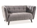SIGNAL SOFA CASTELLO 2 VELVET SZARY BLUVEL 14 / WENGE DREWNO SIGNAL SOFA CASTELLO 2 VELVET SZARY BLUVEL 14 / WENGE DREWNO