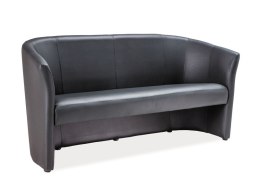 SIGNAL SOFA TM-3 TAPICEROWANA CZARNA EKOSKÓRA / WENGE TRZYOSOBOWA DO POKOJU SALONU RECEPCJI