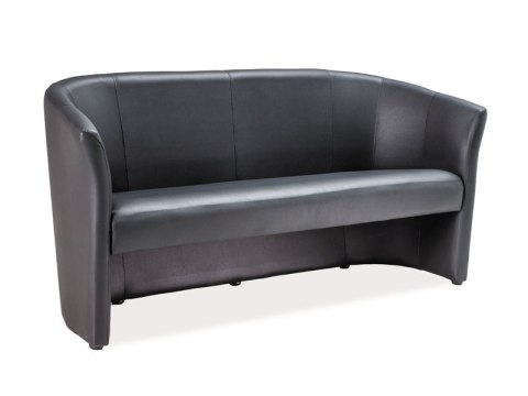 SIGNAL SOFA TM-3 TAPICEROWANA CZARNA EKOSKÓRA / WENGE TRZYOSOBOWA DO POKOJU SALONU RECEPCJI SIGNAL SOFA TM-3 TAPICEROWANA CZARNA EKOSKÓRA / WENGE TRZYOSOBOWA DO POKOJU SALONU RECEPCJI