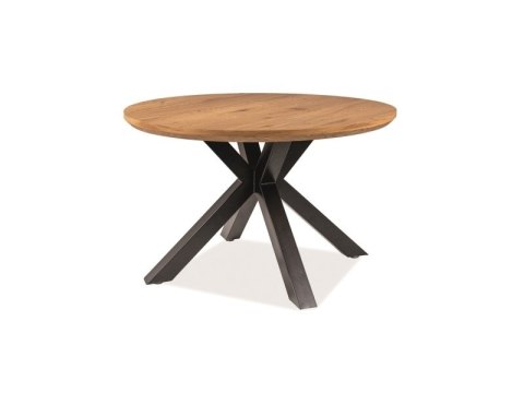 SIGNAL STÓŁ RITMO MDF FORNIR DĄB/CZARNY STELAŻ METAL FI 120 SIGNAL STÓŁ RITMO MDF FORNIR DĄB/CZARNY STELAŻ METAL FI 120