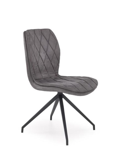 Halmar K237 krzesło do jadalni popielate, materiał: stal malowana proszkowo / ekoskóra Halmar K237 krzesło do jadalni popielate, materiał: stal malowana proszkowo / ekoskóra