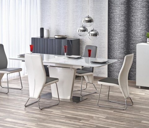 Halmar K299 krzesło tył - biały, przód - popiel, stelaż - chrom Halmar K299 krzesło tył - biały, przód - popiel, stelaż - chrom