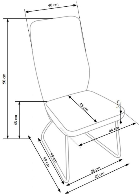 Halmar K300 krzesło tył - biały, przód - popiel, stelaż - super grey Halmar K300 krzesło tył - biały, przód - popiel, stelaż - super grey