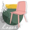 D2.DESIGN designerskie Krzesło Rosse różowe tworzywo metal, do jadalni restauracji D2.DESIGN designerskie Krzesło Rosse różowe tworzywo metal, do jadalni restauracji