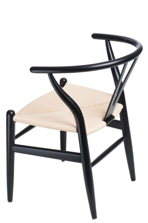 D2.DESIGN Krzesło Wicker siedzisko sznurek jutowy Naturalny drewno bukowe Czarny inspirowane Wishbone D2.DESIGN Krzesło Wicker siedzisko sznurek jutowy Naturalny drewno bukowe Czarny inspirowane Wishbone