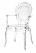 KRZESŁO TRANSPARENTNE Queen Arm Intesi TWORZYWO połysk Z PODŁOKIETNIKAMI DO DOMU I DO LOKALU KRZESŁO TRANSPARENTNE Queen Arm Intesi TWORZYWO połysk Z PODŁOKIETNIKAMI DO DOMU I DO LOKALU