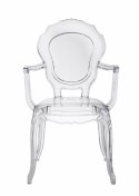 KRZESŁO TRANSPARENTNE Queen Arm Intesi TWORZYWO połysk Z PODŁOKIETNIKAMI DO DOMU I DO LOKALU KRZESŁO TRANSPARENTNE Queen Arm Intesi TWORZYWO połysk Z PODŁOKIETNIKAMI DO DOMU I DO LOKALU