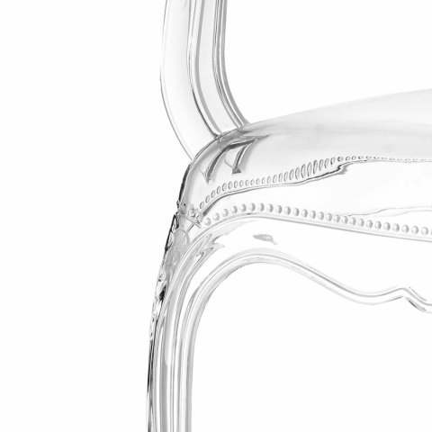 KRZESŁO TRANSPARENTNE Queen Arm Intesi TWORZYWO połysk Z PODŁOKIETNIKAMI DO DOMU I DO LOKALU KRZESŁO TRANSPARENTNE Queen Arm Intesi TWORZYWO połysk Z PODŁOKIETNIKAMI DO DOMU I DO LOKALU