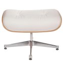 D2.DESIGN Podnóżek Vip biały/natural/silver ba se D2.DESIGN Podnóżek Vip biały/natural/silver ba se