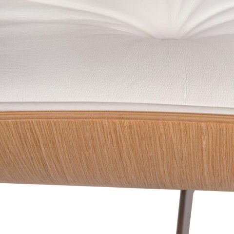 D2.DESIGN Podnóżek Vip biały/natural/silver ba se D2.DESIGN Podnóżek Vip biały/natural/silver ba se