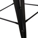 D2.DESIGN Stołek barowy Hoker Paris Back czarny inspirowany Tolix Krzesło barowe 66cm metal do domu i do lokalu D2.DESIGN Stołek barowy Hoker Paris Back czarny inspirowany Tolix Krzesło barowe 66cm metal do domu i do lokalu