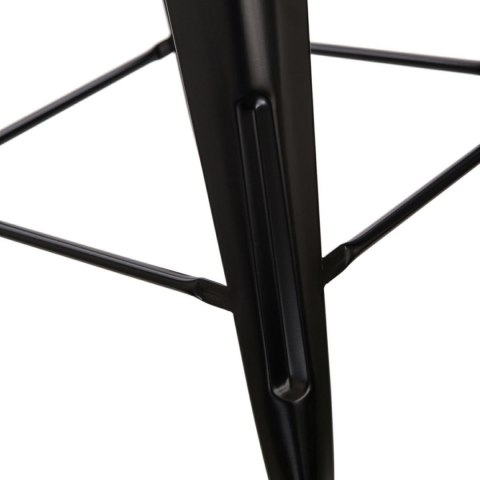 D2.DESIGN Stołek barowy Hoker Paris Back czarny inspirowany Tolix Krzesło barowe 66cm metal do domu i do lokalu D2.DESIGN Stołek barowy Hoker Paris Back czarny inspirowany Tolix Krzesło barowe 66cm metal do domu i do lokalu