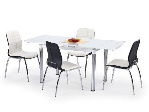Halmar stół L31 rozkładany 110-170x74 biały szkło stelaż stal chromowana Halmar stół L31 rozkładany 110-170x74 biały szkło stelaż stal chromowana