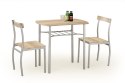 Halmar LANCE zestaw stół + 2 krzesła dąb sonoma MDF laminat stal malowana 82x50 Halmar LANCE zestaw stół + 2 krzesła dąb sonoma MDF laminat stal malowana 82x50