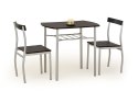 Halmar LANCE zestaw stół + 2 krzesła wenge MDF laminowany, stal malowana 82x50