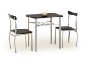 Halmar LANCE zestaw stół + 2 krzesła wenge MDF laminowany, stal malowana 82x50 Halmar LANCE zestaw stół + 2 krzesła wenge MDF laminowany, stal malowana 82x50