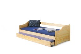 HALMAR łóżko LAURA drewno sosna, wysuwany materac