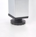 Halmar stół LOGAN prostokątny rozkładany 96-142x70 czarny szklany nogi metal chromowany