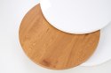 Halmar ława MICHELLE MDF lakierowany/MDF laminowany biały / dąb złoty fi 80 Halmar ława MICHELLE MDF lakierowany/MDF laminowany biały / dąb złoty fi 80