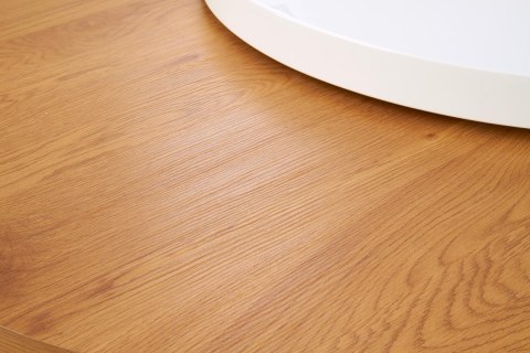 Halmar ława MICHELLE MDF lakierowany/MDF laminowany biały / dąb złoty fi 80 Halmar ława MICHELLE MDF lakierowany/MDF laminowany biały / dąb złoty fi 80