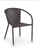 Halmar MIDAS krzesło ciemny brąz rattan syntetyczny / stal Halmar MIDAS krzesło ciemny brąz rattan syntetyczny / stal