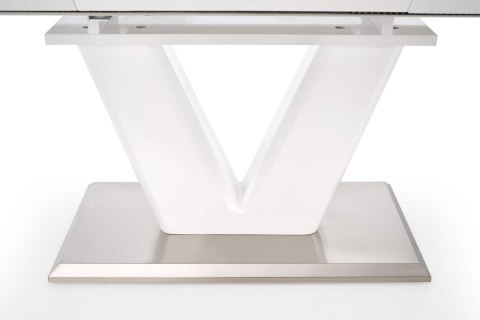 Halmar stół MISTRAL MDF lakierowany biały połysk, stal nierdzewna 160-220x90 Halmar stół MISTRAL MDF lakierowany biały połysk, stal nierdzewna 160-220x90