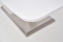 Halmar stół MISTRAL MDF lakierowany biały połysk, stal nierdzewna 160-220x90