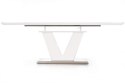 Halmar stół MISTRAL MDF lakierowany biały połysk, stal nierdzewna 160-220x90 Halmar stół MISTRAL MDF lakierowany biały połysk, stal nierdzewna 160-220x90