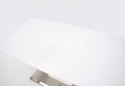 Halmar stół MISTRAL MDF lakierowany biały połysk, stal nierdzewna 160-220x90