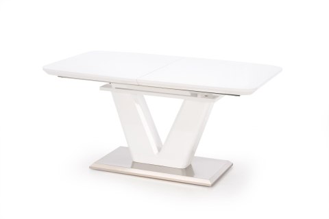 Halmar stół MISTRAL MDF lakierowany biały połysk, stal nierdzewna 160-220x90 Halmar stół MISTRAL MDF lakierowany biały połysk, stal nierdzewna 160-220x90
