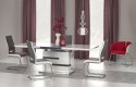 Halmar stół rozkładany MONACO 160-220x90 MDF laminowany MDF lakierowany biały / popiel stal nierdzewna Halmar stół rozkładany MONACO 160-220x90 MDF laminowany MDF lakierowany biały / popiel stal nierdzewna