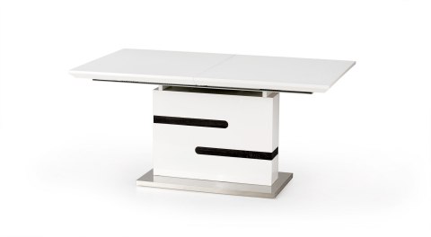Halmar stół rozkładany MONACO 160-220x90 MDF laminowany MDF lakierowany biały / popiel stal nierdzewna Halmar stół rozkładany MONACO 160-220x90 MDF laminowany MDF lakierowany biały / popiel stal nierdzewna