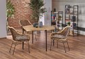 STÓŁ OKRĄGŁY fi 120 MORGAN Halmar MDF laminowany DĄB ZŁOTY / NOGI STAL malowana proszkowo CZARNY DO DOMU I DO LOKALU STÓŁ OKRĄGŁY fi 120 MORGAN Halmar MDF laminowany DĄB ZŁOTY / NOGI STAL malowana proszkowo CZARNY DO DOMU I DO LOKALU