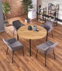 STÓŁ OKRĄGŁY fi 120 MORGAN Halmar MDF laminowany DĄB ZŁOTY / NOGI STAL malowana proszkowo CZARNY DO DOMU I DO LOKALU STÓŁ OKRĄGŁY fi 120 MORGAN Halmar MDF laminowany DĄB ZŁOTY / NOGI STAL malowana proszkowo CZARNY DO DOMU I DO LOKALU