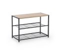 Halmar stojak na buty NARVIK ST1 stal czarny / dąb sonoma MDF laminat 63x30 Halmar stojak na buty NARVIK ST1 stal czarny / dąb sonoma MDF laminat 63x30