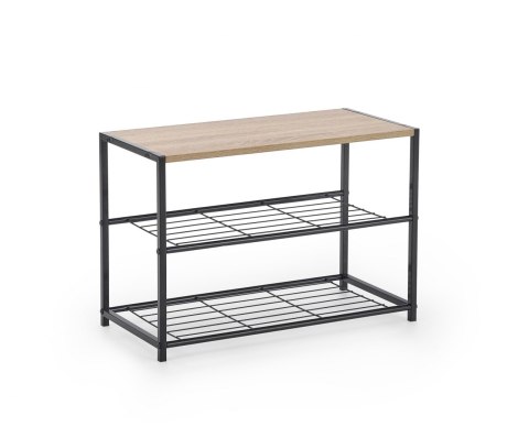 Halmar stojak na buty NARVIK ST1 stal czarny / dąb sonoma MDF laminat 63x30 Halmar stojak na buty NARVIK ST1 stal czarny / dąb sonoma MDF laminat 63x30